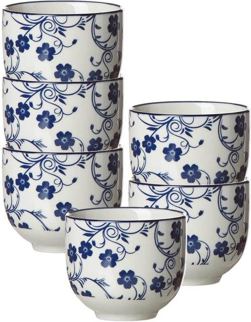 Ritzenhoff & Breker Teebecher Royal Sakura aus Porzellan, Blau-Weiß, 6er Set, 150 ml - Bild 1
