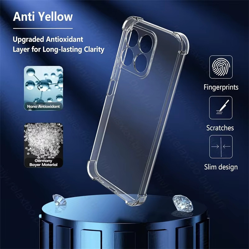 Honor X7c 4G Transparente TPU-Softhülle Stoßfeste Ultradünne Schutzhülle in Transparent - Bild 4