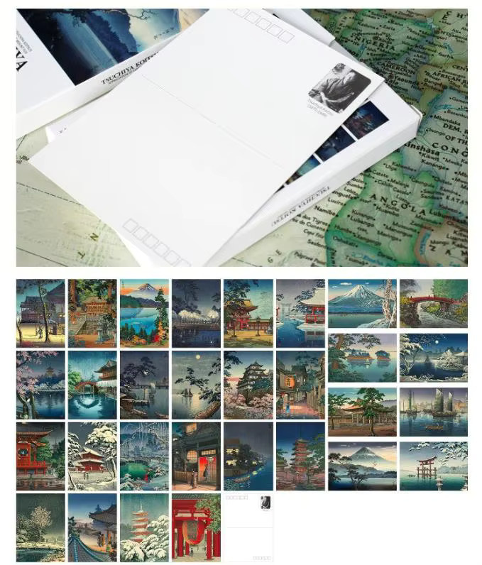 30 Stück Tsuchiya Koitsu Kunstwerk Postkarten für DIY Scrapbook und Briefpapier - Bild 3