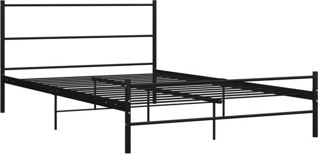 vidaXL Bettgestell aus Metall in Schwarz mit Matten-Finish, B/T/H: 160 x 200 x 167 x 205 cm - Bild 1