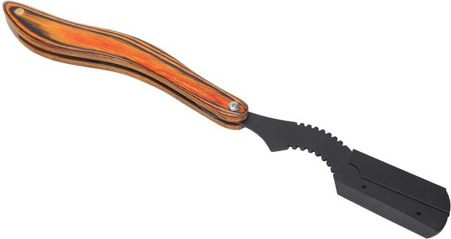 Koogeelife Rasiermesser für Herren, klappbar, Holzgriff, schwarz - Bild 1