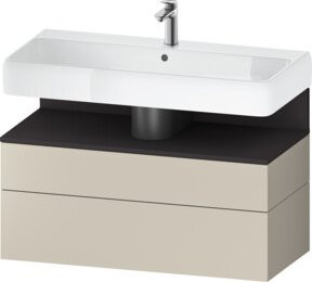 Duravit Waschtischunterschrank Qatego Wandhängend Grau Matt B/T/H: 99 x 47 x 59 cm - Bild 1