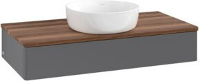 V&B Waschtischunterschrank Antao mit Beleuchtung, Anthrazit lackiert, B/T/H: 100 x 50 x 19 cm - Bild 1