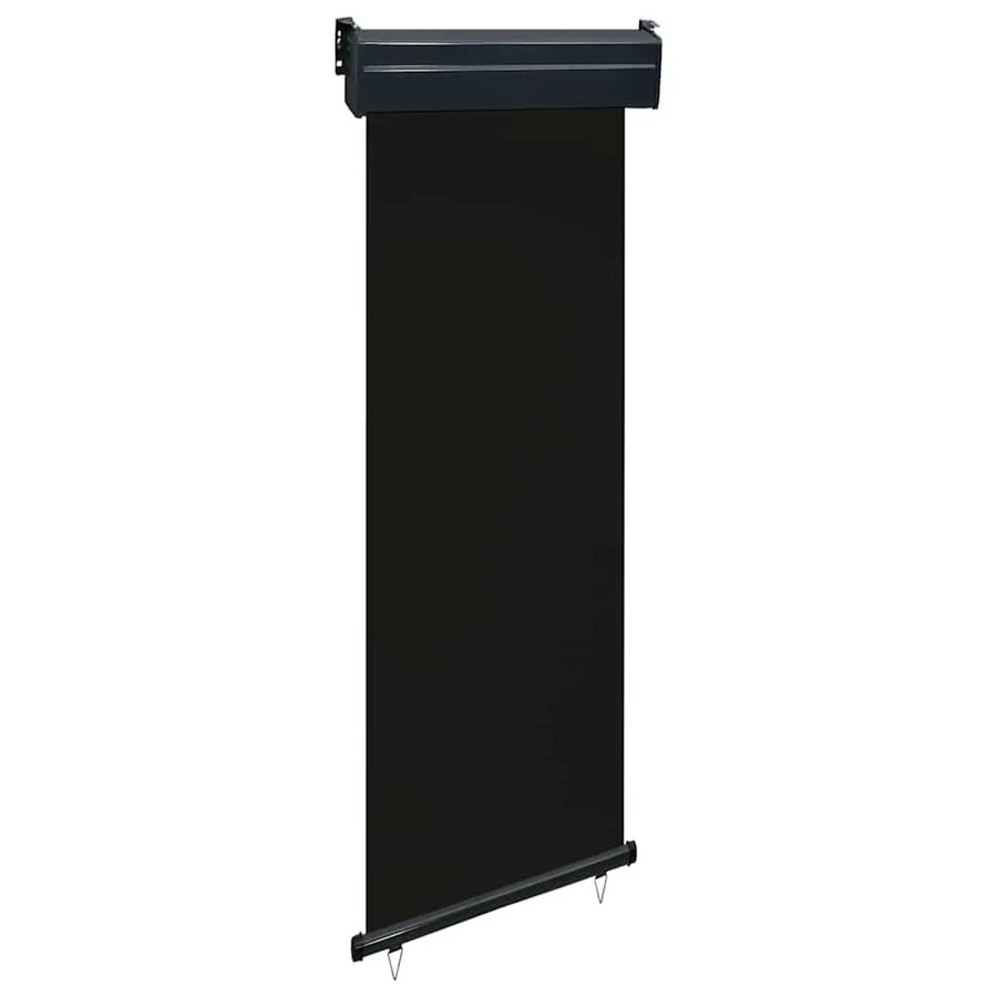 vidaXL Balkon-Seitenmarkise mit Drop-Arm aus Polyester in Schwarz, Breite: 65 cm, Höhe: 250 cm - Bild 2