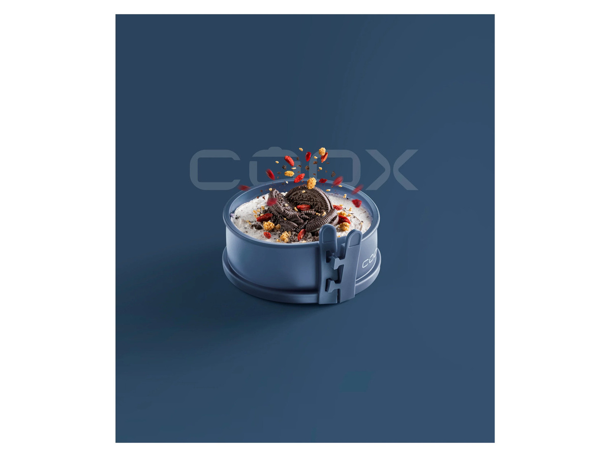 COOX Mini Springform mit Glas-Servierplatte, Blaugrau, Durchmesser: 12 cm, Höhe: 5 cm - Bild 2