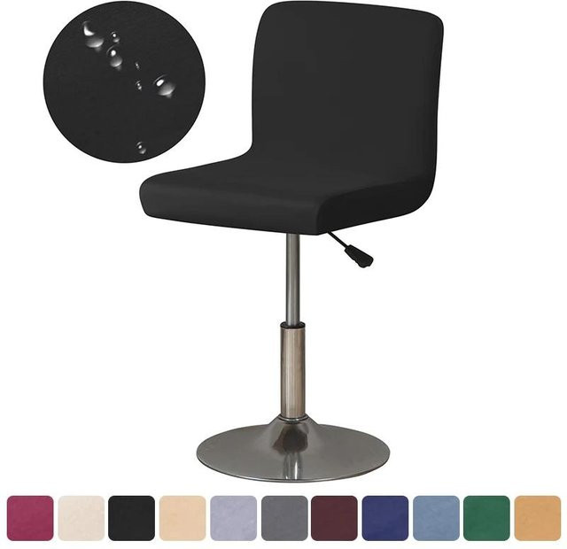 Schmutzabweisende Stuhlhusse von Yiran Furniture aus Spandex für armlose Hocker in Schwarz - Bild 1