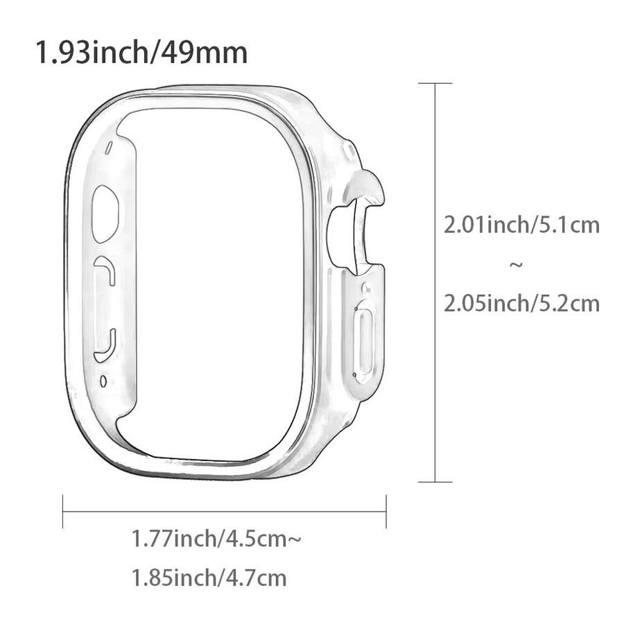 Apple Watch Ultra Zubehör, Schutzhülle mit Displayschutz, Schwarz - Bild 2