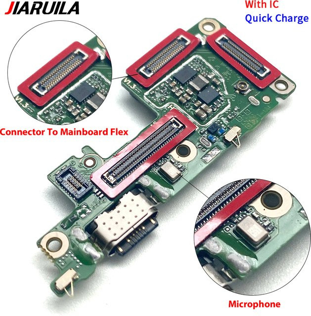USB Ladegerät Dock Connector und Mikrofon Flex Kabel Ersatzteil für Infinix GT 20 Pro mit USB-C Anschluss - Bild 1