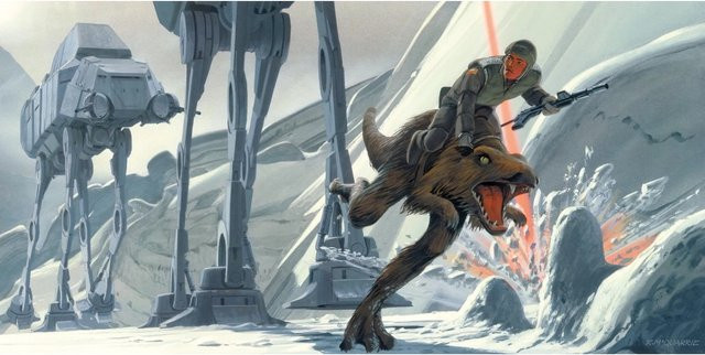Komar Fototapete Vlies Star Wars Classic Hoth Battle Ground Multicolor B: 500 cm, H: 250 cm - Bild 1