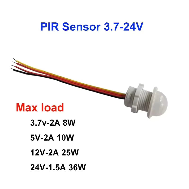 IKSLED PIR Bewegungsmelder Infrarot-Körpersensor-Schalter für 12V 24V DC Außen- und Innenbeleuchtung in Weiß - Bild 2