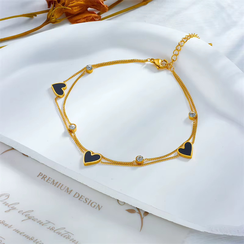 DIEYURO Fußkettchen Edelstahl, Gold, Damen - Bild 2