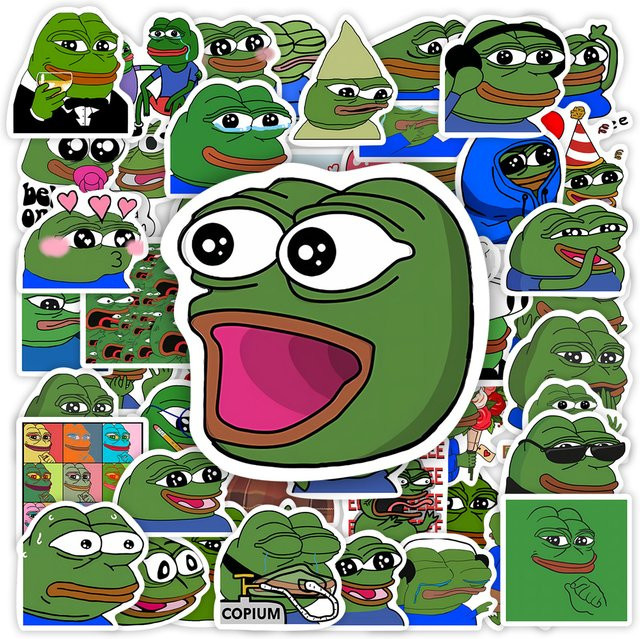 Pepe Frosch-Aufkleber Set in Multicolour, wasserfeste Graffiti-Aufkleber für Laptop, Skateboard und Telefon - Bild 1