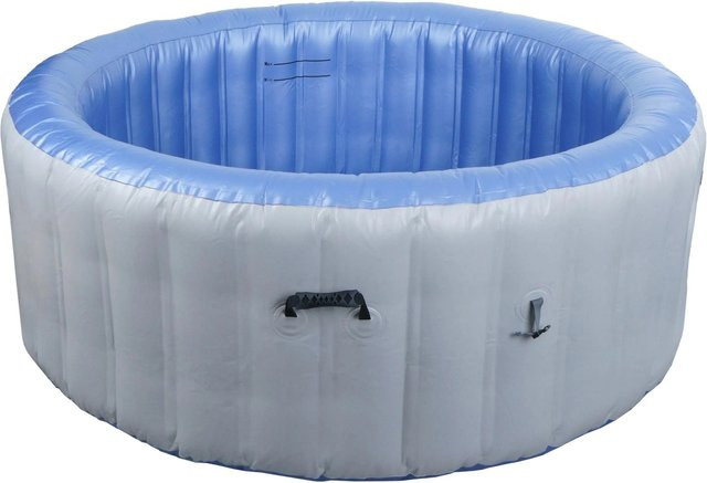 MCW Ersatz-Pool N97 für 4 Personen, aufblasbarer Whirlpool für In- und Outdoor, rund, Durchmesser: 180 cm, grau-blau - Bild 2