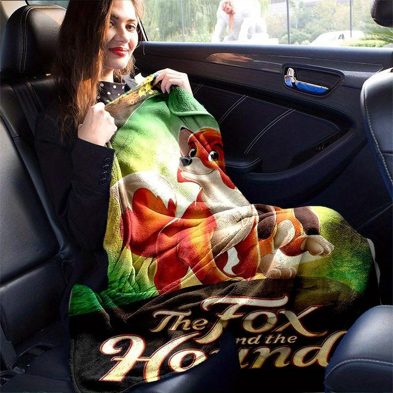 Living Need Y Flanell-Kuscheldecke mit Fuchs- und Hundemotiv, Mehrfarbig, B/B: 80 x 120 cm - Bild 6