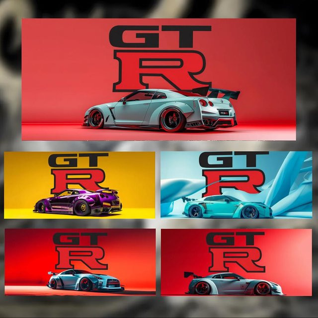 Fast Cool Car G-GTR Gaming-Mauspad in Schwarz mit genähten Kanten für PC - Bild 1