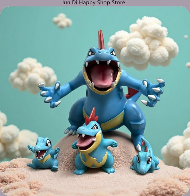 Bandai Pokémon Totodile Evolution Set, Anime Figur, Modell Statue - Bild 1