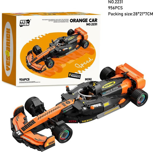 Wucifang Bags F1-Auto Modellbausteine Set, Formel-Sportfahrzeug, ab 6 Jahren - Bild 1