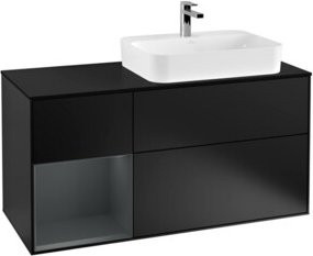 V&B Waschtischunterschrank Finion in Blau lackiert, Breite: 120 cm, Tiefe: 50,1 cm, Höhe: 50,1 cm - Bild 1
