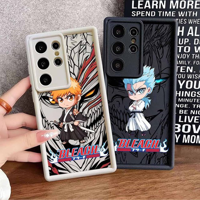 Samsung Galaxy S26 S25 S24 S23 S22 S21 S20 FE Ultra Plus Soft Phone Case mit BLEACH Cartoon-Charakter und Lanyard in Multicolour - Bild 1