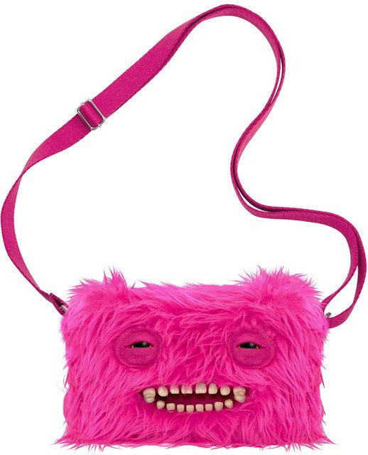 Fugglers Plüsch Umhängetasche, Monster, pink - Bild 1