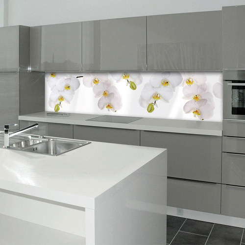 mySPOTTI Küchenrückwand Orchidee weiß aus Aluverbund, Breite: 220 cm, Höhe: 60 cm - Bild 2