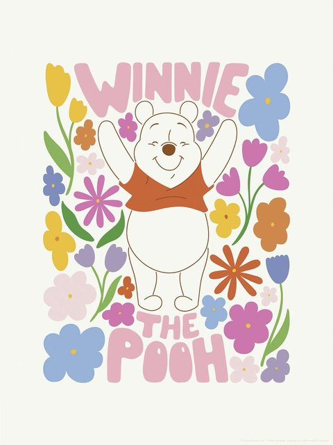 Komar Wandbild Disney Winnie the Pooh Happy Botanical, Bunt, Breite: 30 cm, Höhe: 40 cm - Bild 1