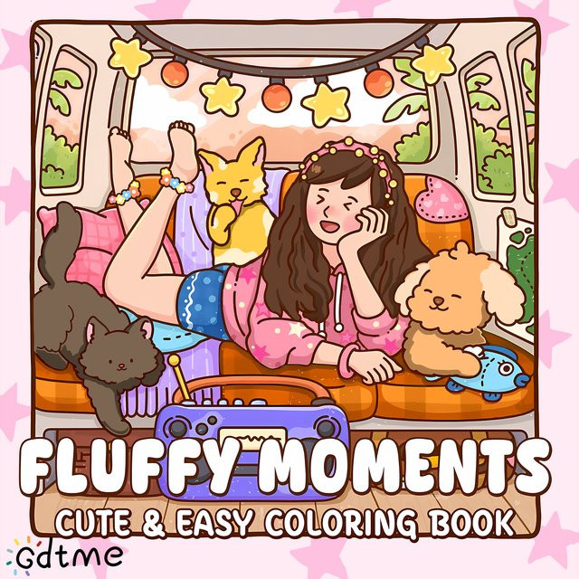FLUFFY MOMENTS Malbuch für Erwachsene zur Entspannung in Multicolour - Bild 1