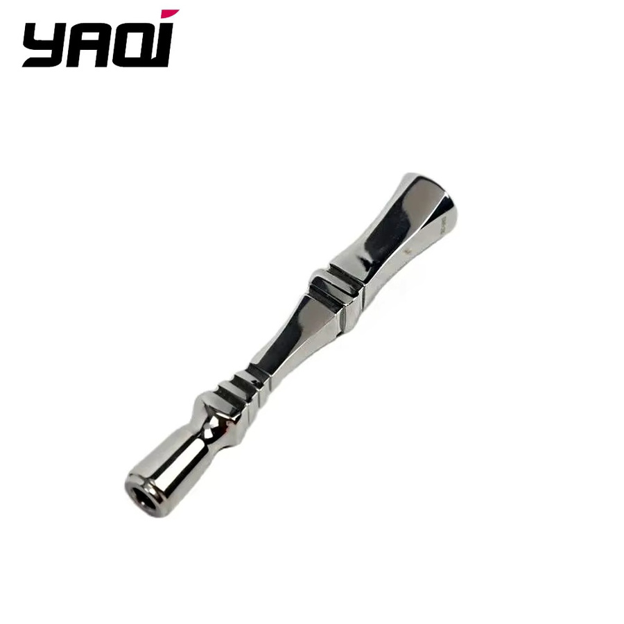 YAQI Chippendale Rasierhobel-Griff aus poliertem Edelstahl, 88 mm, Herren - Bild 2
