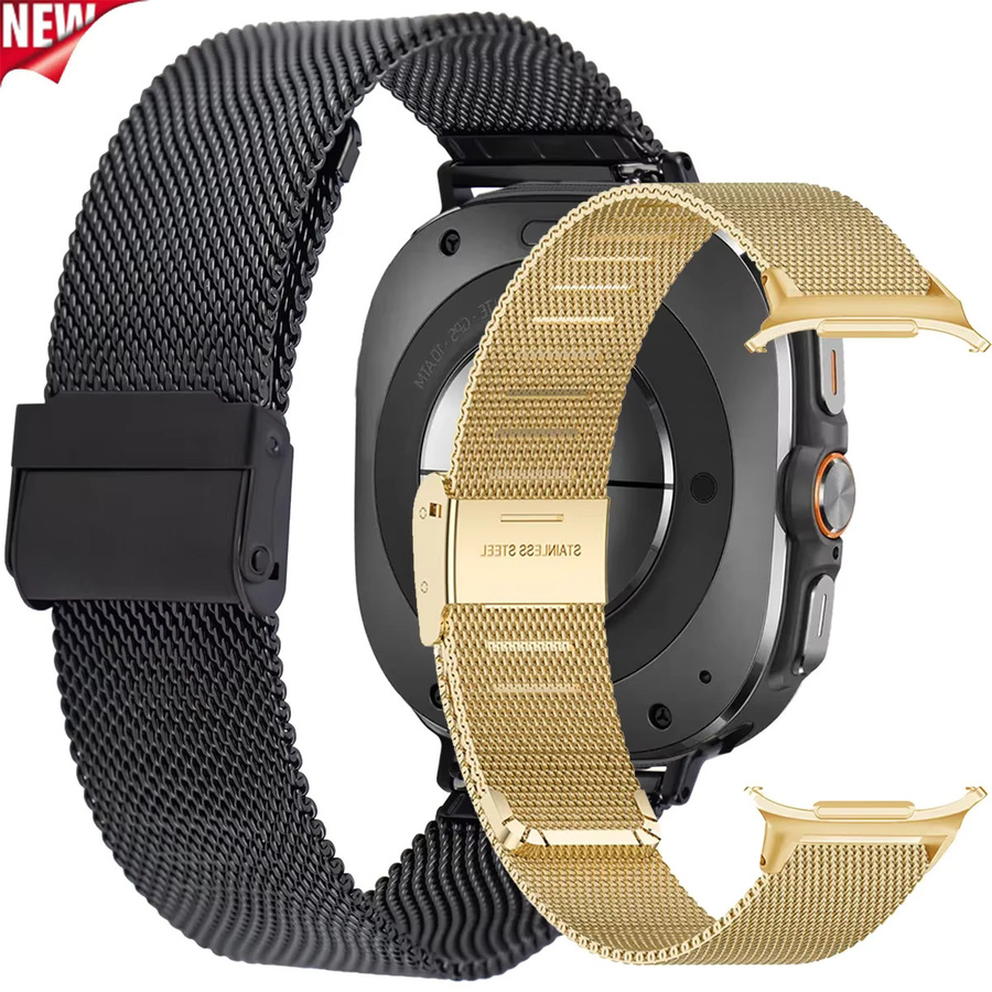 No Gaps Uhrenarmband Milanese, Edelstahl, Silber, Samsung Galaxy Watch 7 Ultra 47 mm, Unisex - Bild 1