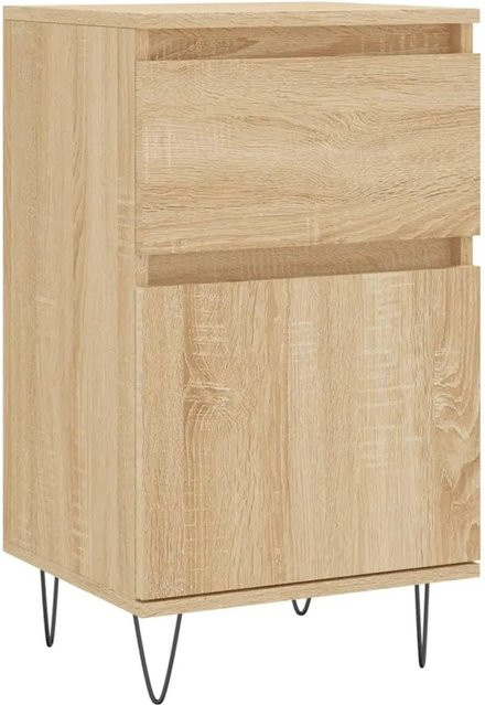 vidaXL Sideboard Sonoma-Eiche in Beige und Braun aus Holzwerkstoff und Eisen, B/T/H: 40 x 35 x 70 cm - Bild 1