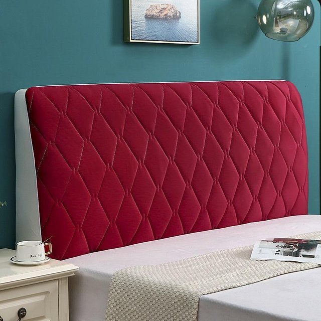 Super Six Flanell-Kopfteilbezug mit Tasche in Braun, B: 120 cm, H: 65 cm - Bild 1