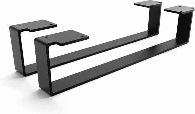 HEVVA Möbelbein LUXEMBURG in Schwarz matt, Höhe: 10 cm, Tiefe: 45 cm - Bild 1
