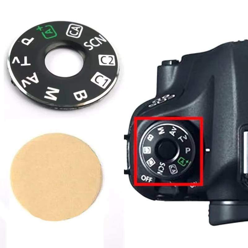 Canon EOS 6D Reparatur-Kit für Modus-Platte und Interface-Kappe in Schwarz - Bild 4