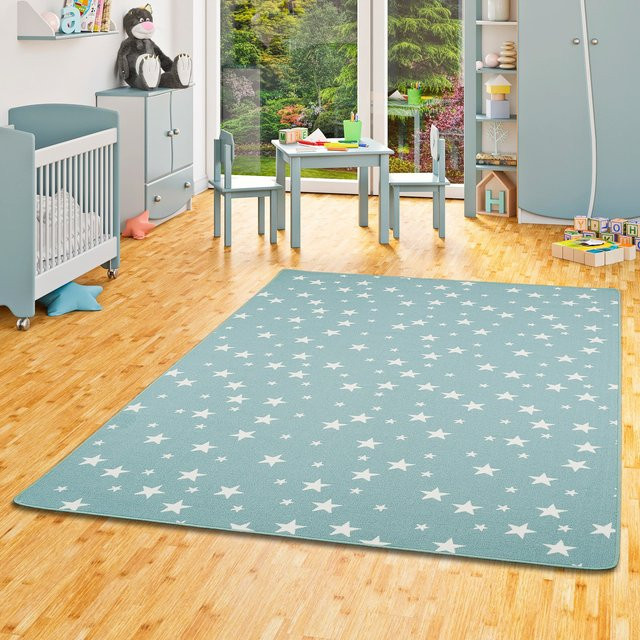 Snapstyle Spielteppich für Kinder mit Sternen-Motiv, handgetuftet, Mehrfarbig - Bild 1