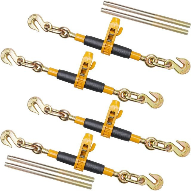 Buying Solutions MB Ratsche Kettenspanner 5/16 - 3/8 Lastspanner 7100 lbs mit G80 Haken, Gelb, 4 Stück - Bild 1
