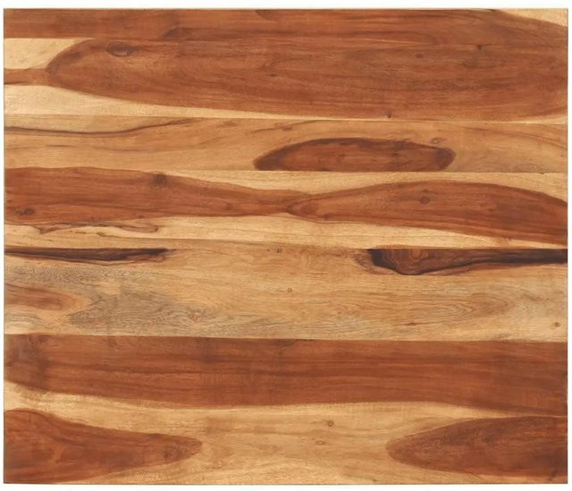 vidaXL Tischplatte aus Palisander-Massivholz, braun, lackiert, B: 70 cm, T: 80 cm, Höhe: 1,5-1,6 cm - Bild 1