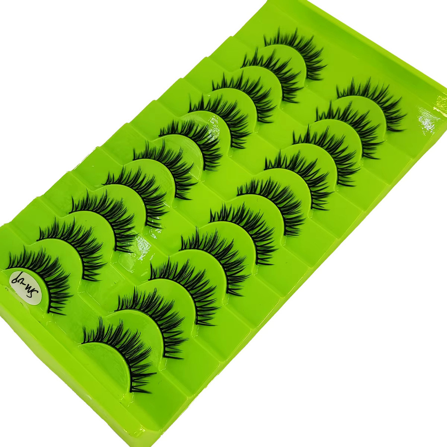 HBZGTLAD 3D-Wimpern aus künstlichem Nerz, Black, 10 Paar, Damen - Bild 3