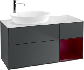 V&B Waschtischunterschrank Finion mit Wandbeleuchtung, lackiert, Breite: 120 cm, Tiefe: 50,1 cm, Höhe: 50,1 cm - Bild 1