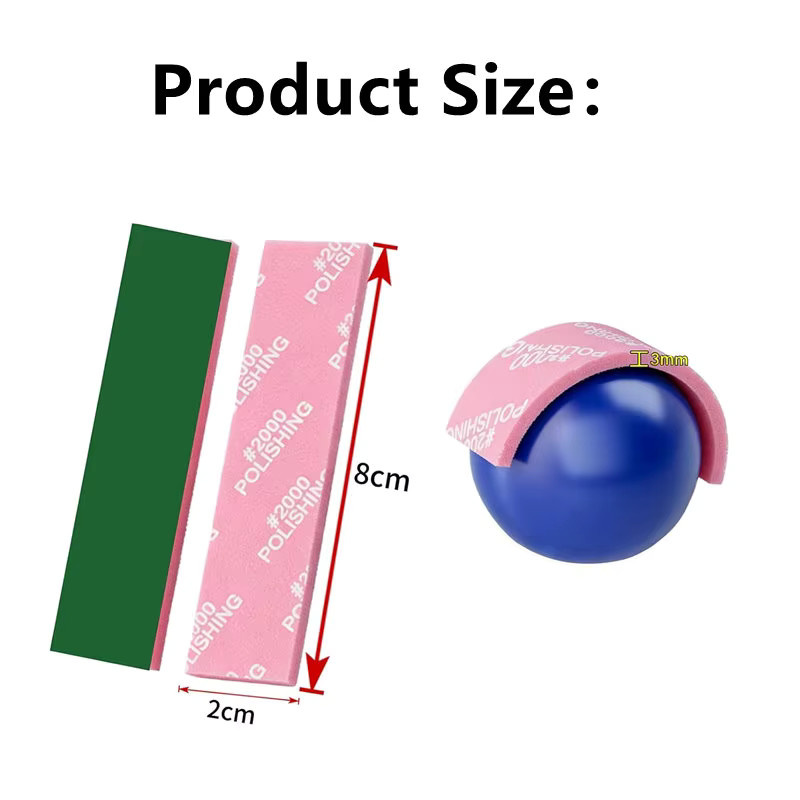 IROVNE 9-teiliges Schleifschwamm-Set mit Schleifstäben und Polierwerkzeugen in Multicolour für Militärmodelle und Hobbyisten - Bild 2