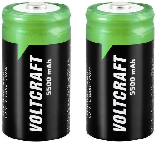 VOLTCRAFT HR14 Baby (C) NiMH Akku Set, 5500 mAh, 1.2V, 2 Stück, Grün - Bild 1