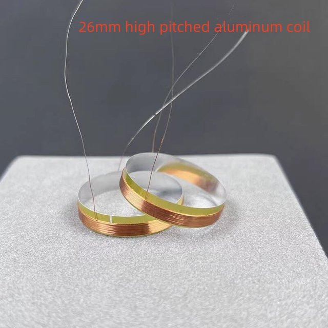 GHXAMP 26mm Single Coil Schwingspule mit 26 Kernen, Weißes Aluminium, 8 Ohm, 2 Stück - Bild 1