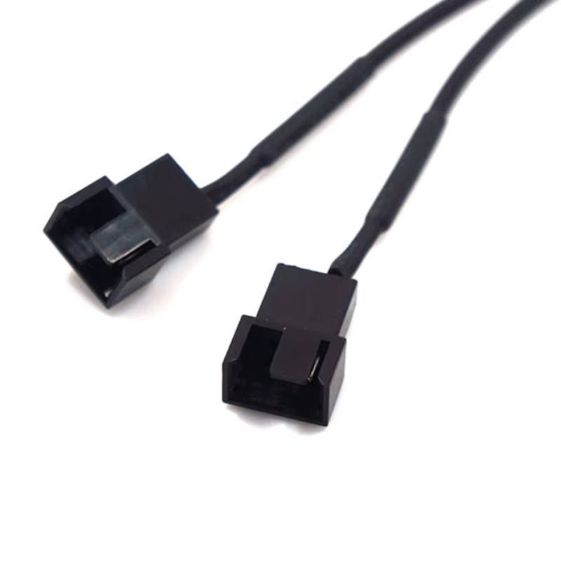 DC 5521 auf 4-Pin PWM Adapterkabel für Computer Gehäuse Lüfter 12V in Schwarz - Bild 2