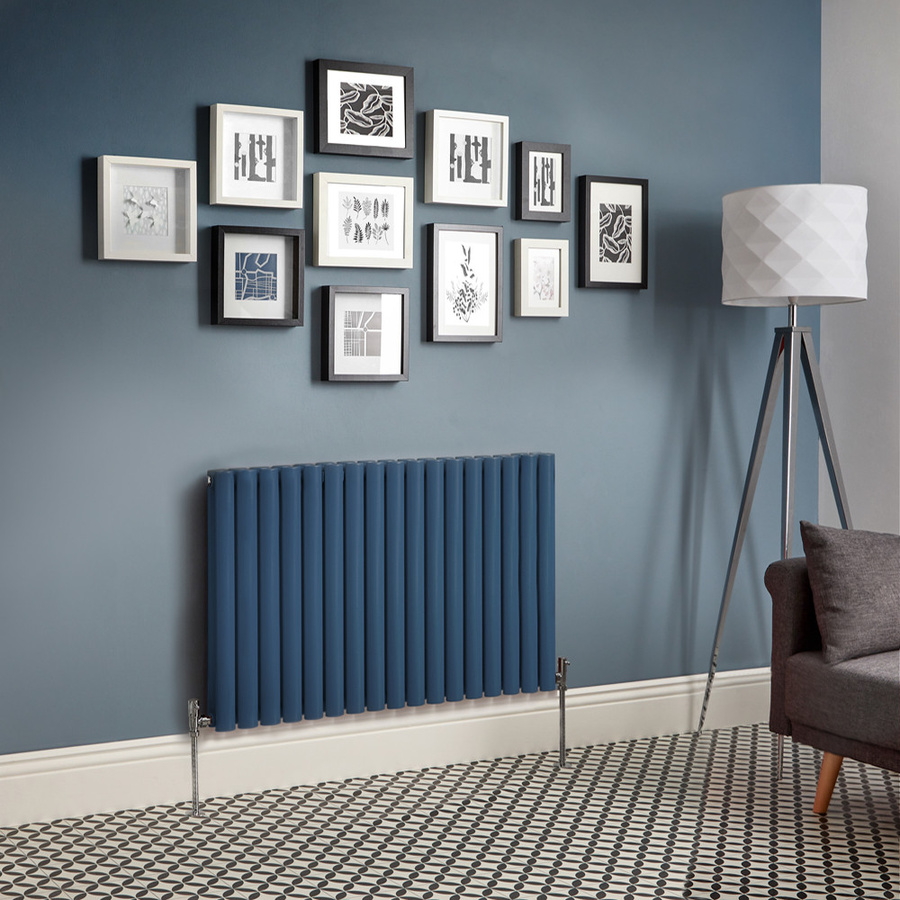 Revive Design Heizkörper Horizontal Doppellagig in Deep Sea Blue, B: 100 cm, H: 63,5 cm - Bild 1