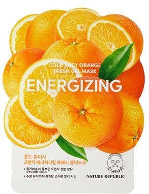 Nature Republic Cold Juicy Fresh Gel Maskenblatt, Orange, 12er Set - Bild 1