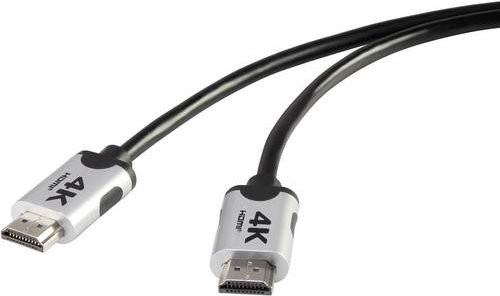 SpeaKa Professional HDMI Anschlusskabel 4K UHD mit Audio Return Channel und Ethernet in Schwarz, Länge: 2,00 m - Bild 1