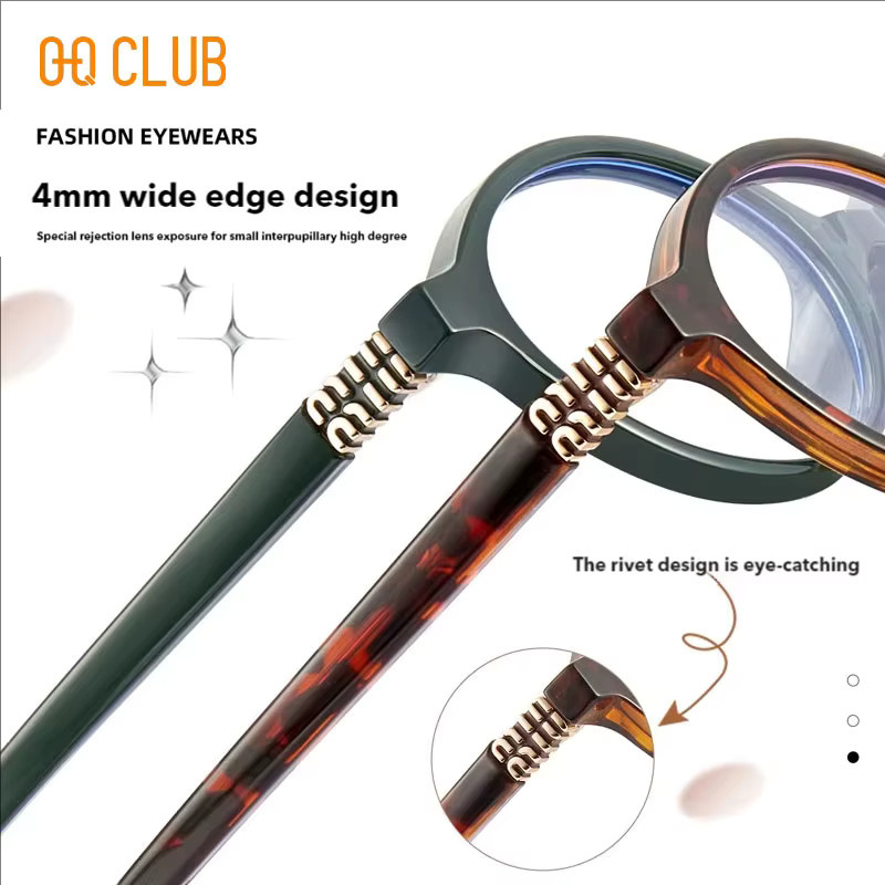O-Q CLUB Korrektionsbrille Damen, Vollrand, braun, Blaulichtfilter - Bild 3