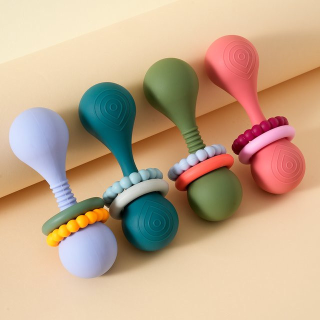 Muslin life Baby Silikon Zahnen Spielzeug, Rassel, Silikon, Bunt, ab 0 Jahre - Bild 1