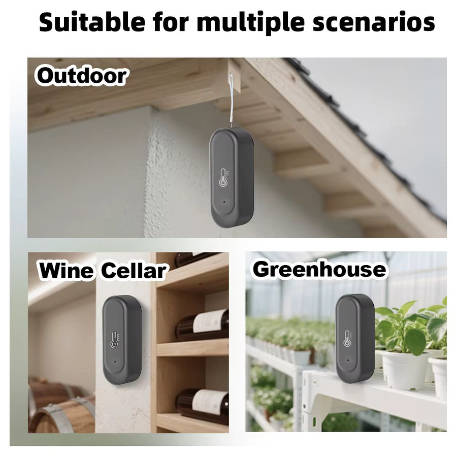 Tuya Zigbee Temperatur und Feuchtigkeit Sensor für Indoor oder IP65 Wasserdicht Outdoor, kompatibel mit Alexa und Google Home - Bild 4