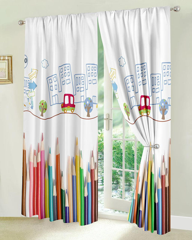 Super Six Moderne Vorhänge für Schlafzimmer und Küche, Weiß, Semi-transparent, B: 100 cm, H: 160 cm - Bild 3