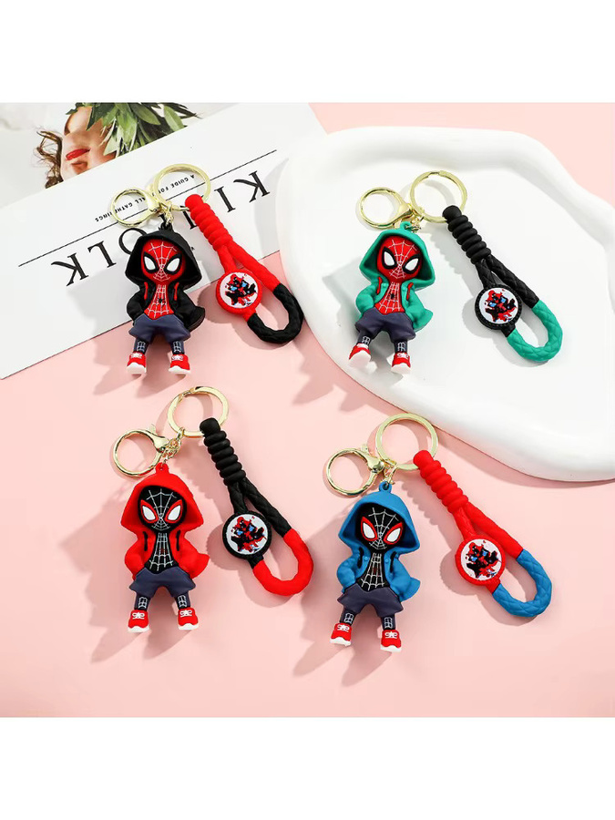 Bandai Marvel Spider-Man Miles Schlüsselanhänger, Cartoon-Figur, bunt - Bild 3